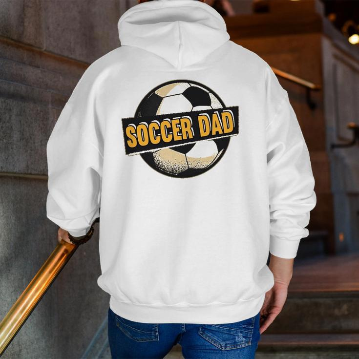 Football Soccer Dad Goalie Goaltender Sports Lover Zip Up Hoodie Back Print
