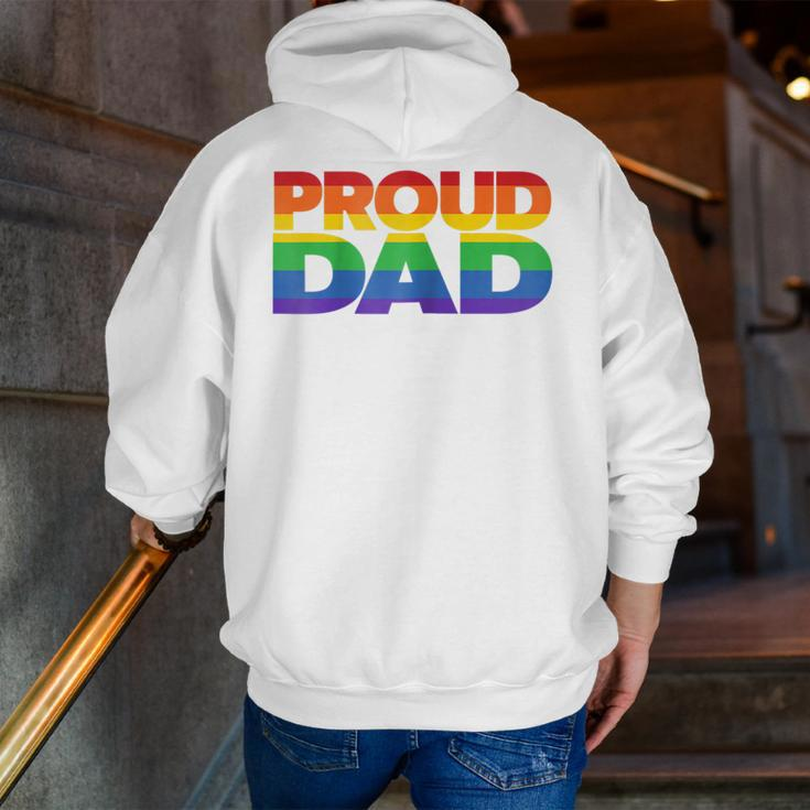 Gay Pride Shirt Proud Dad Lgbt Parent T-Shirt Father's Day Zip Up Hoodie Back Print