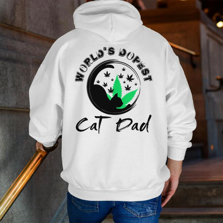 World’S Dopest Cat Dad Zip Up Hoodie Back Print