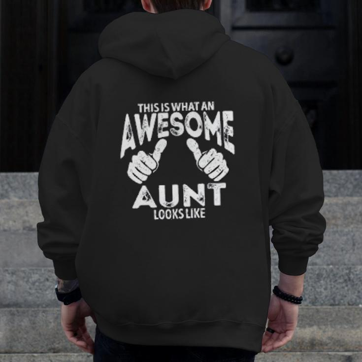 This Is What An Awesome Dad Looks Like Zip Up Hoodie Back Print