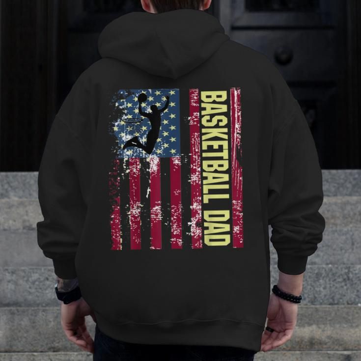 Basketball Dad Best Idea For Fathers Zip Up Hoodie Back Print