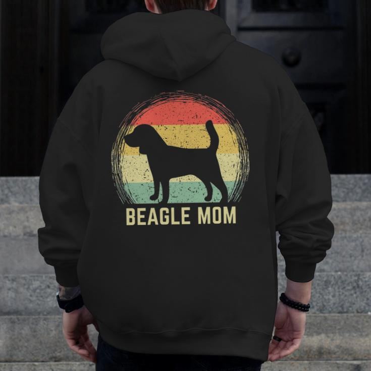 Beagle Mom Beagle Mother Dog Lover Women’S Zip Up Hoodie Back Print