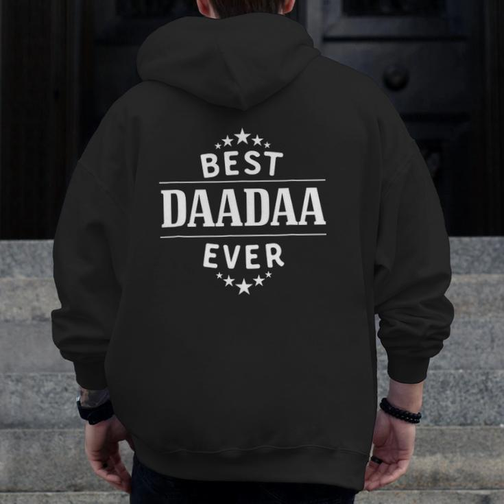 Best Daadaa Ever For Indian Grandpa Zip Up Hoodie Back Print