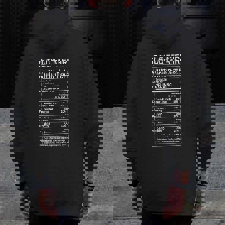 Black Father Nutrition Fact Melanin King Fathers Day Zip Up Hoodie Back Print Black Father Nutrition Fact Melanin King Fathers Day Zip Up Hoodie Back Print