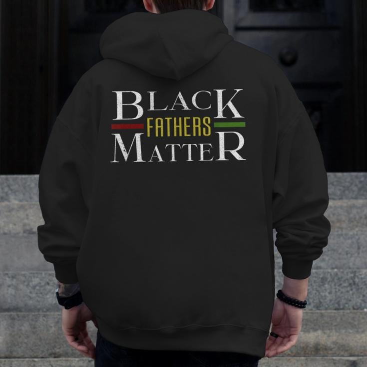 Black Fathers Matter African Black Freedom Junenth Zip Up Hoodie Back Print