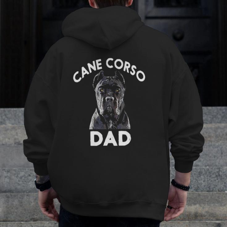 Cane Corso Dad Pet Lover Father's Day Zip Up Hoodie Back Print