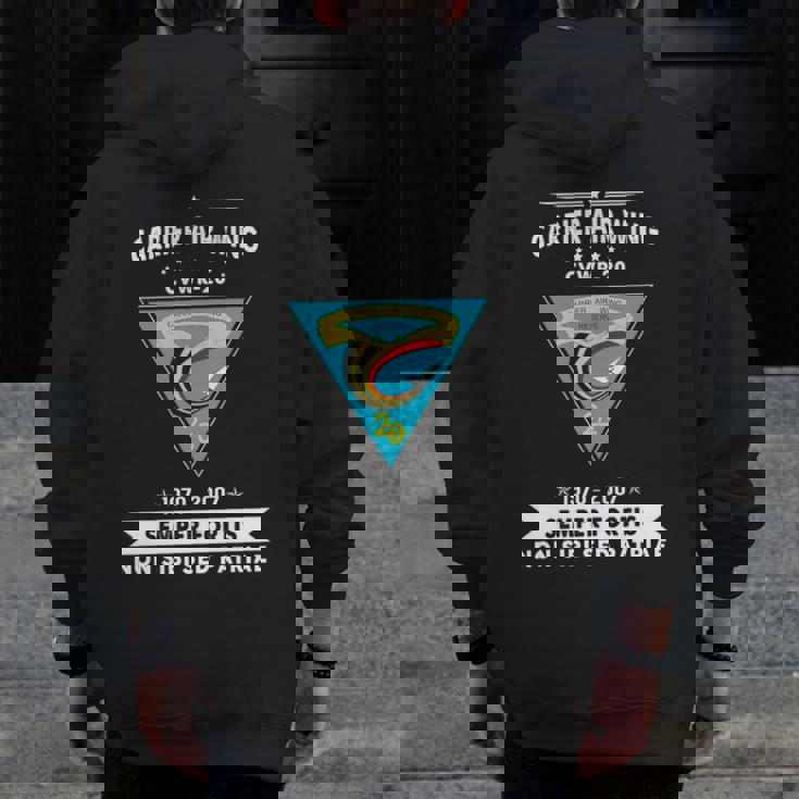 Carrier Air Wing Cvwr Zip Up Hoodie Back Print