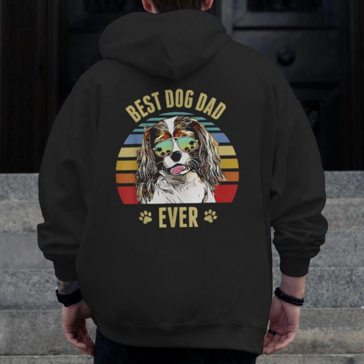 Cavalier King Charles Spaniel Best Dog Dad Ever Beach Vibe Zip Up Hoodie Back Print