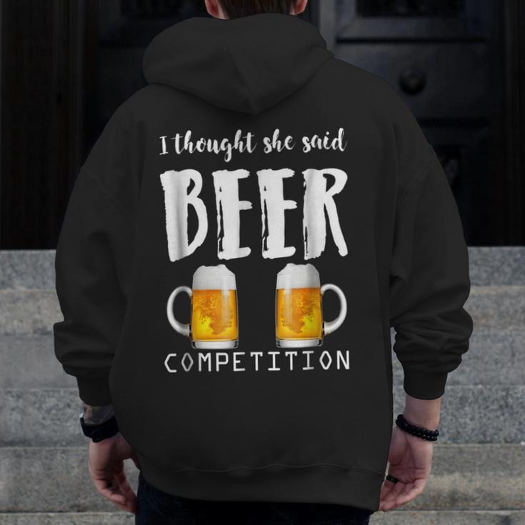 Cheer Dad Cheerleader Father Competition Zip Up Hoodie Back Print