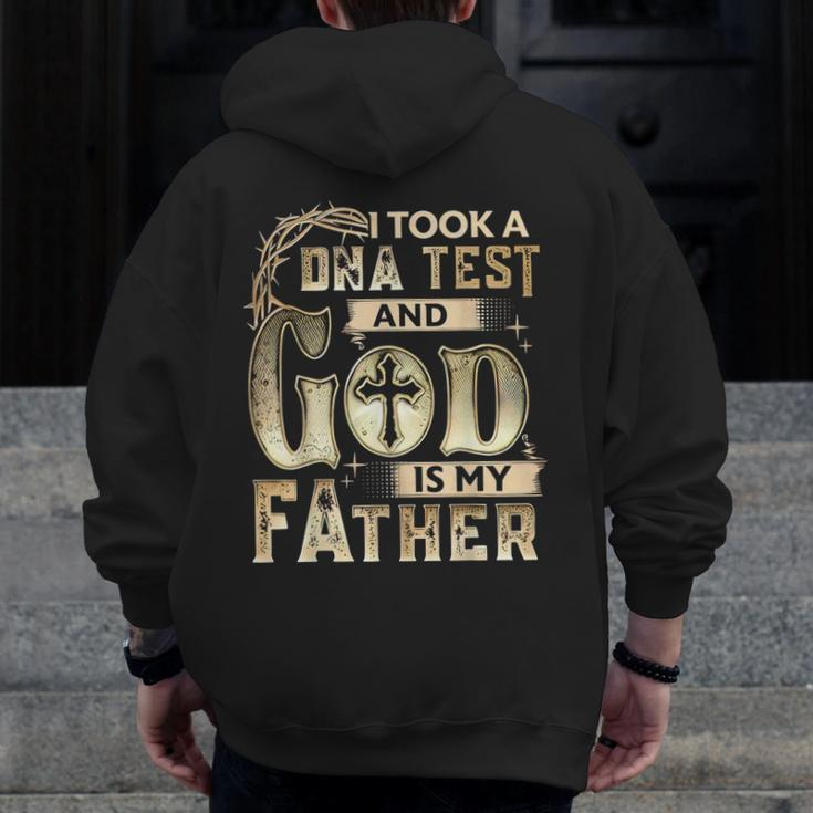 Christian I Took A Dna Test And God Is My Father Gospel Pray Zip Up Hoodie Back Print