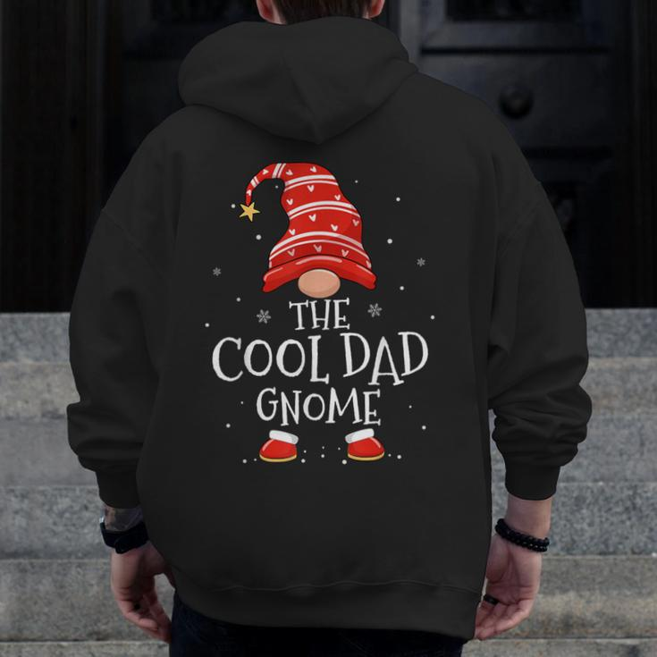 Cool Dad Gnome Xmas Family Matching Plaid Christmas Gnomes Zip Up Hoodie Back Print