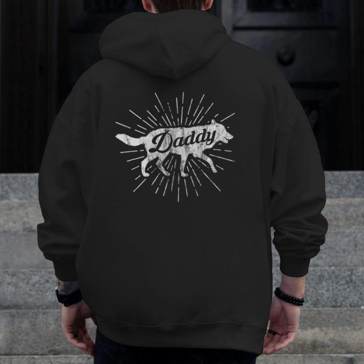 Daddy Wolf Fun Matching Family Pack Tee Zip Up Hoodie Back Print