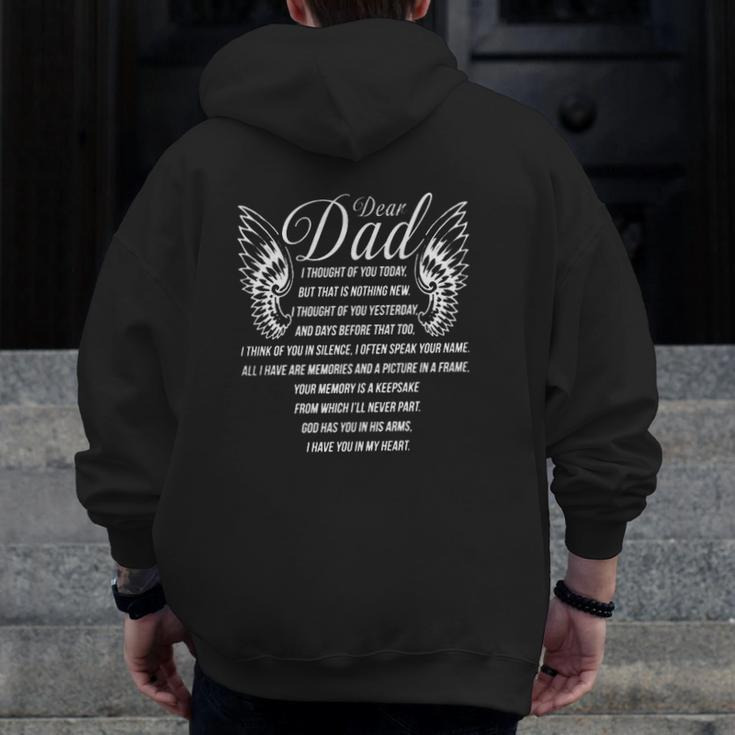 Dear Dad I Thought Of You Today-Gigapixel Zip Up Hoodie Back Print