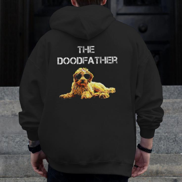 The Dood Father Men Golden Doodle Dog Lover Idea Zip Up Hoodie Back Print