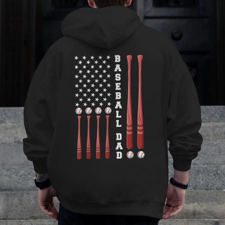 Fathers Day Father's Bithday For Best Dad Papa Zip Up Hoodie Back Print