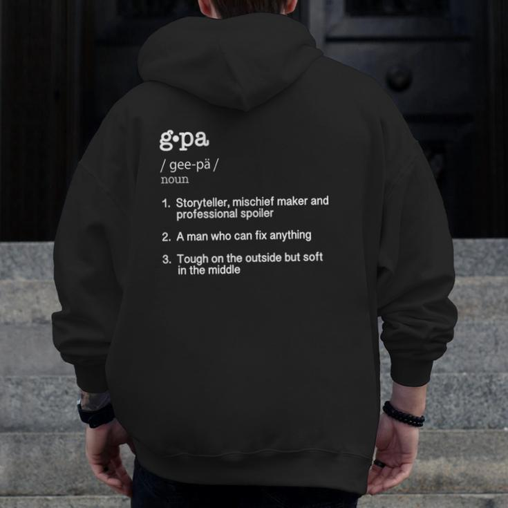 G-Pa Definition Father's Day Zip Up Hoodie Back Print