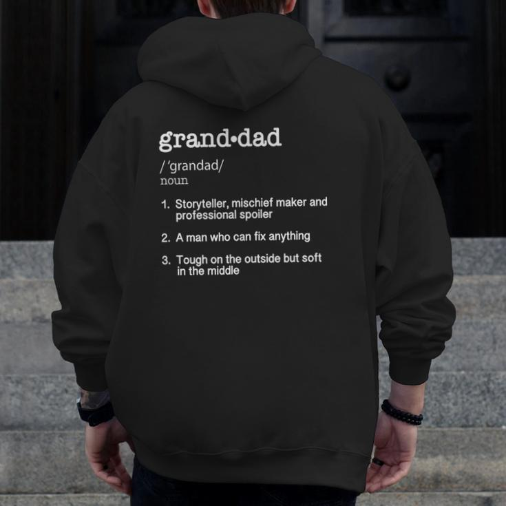 Granddad Definition Tee Zip Up Hoodie Back Print