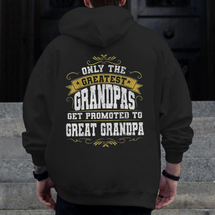 Only The Greatest Grandpas Zip Up Hoodie Back Print