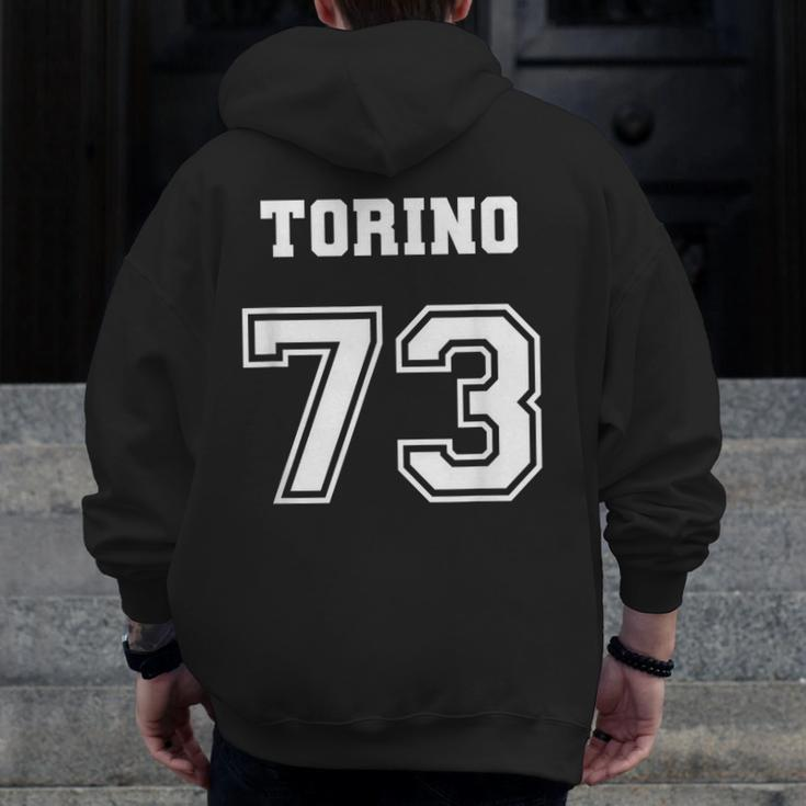 Jersey Style Torino 73 1973 Muscle Classic Car Zip Up Hoodie Back Print