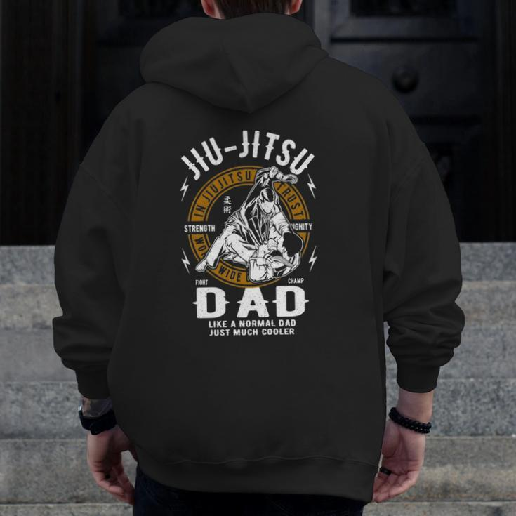 Jiu Jitsu Dad Essential Zip Up Hoodie Back Print