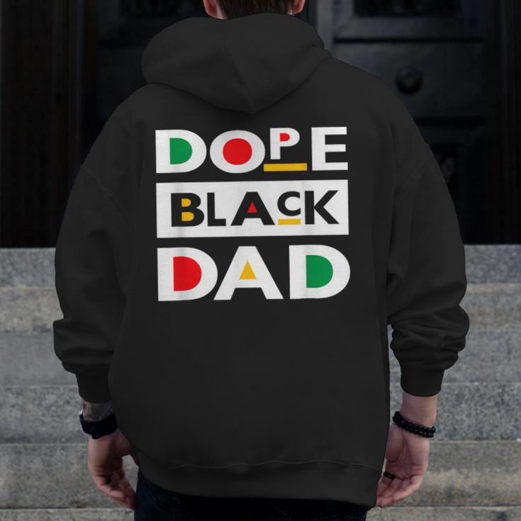 Junenth June 19 1865 Dope Black Dad Father Day 19Th June Zip Up Hoodie Back Print
