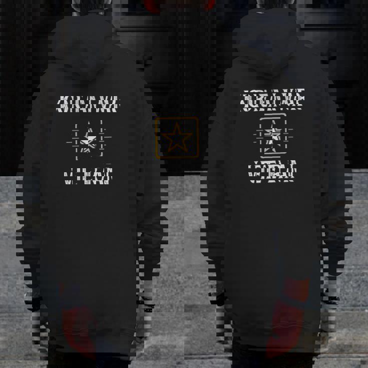 Korean War Veteran Happy Veterans Day Zip Up Hoodie Back Print