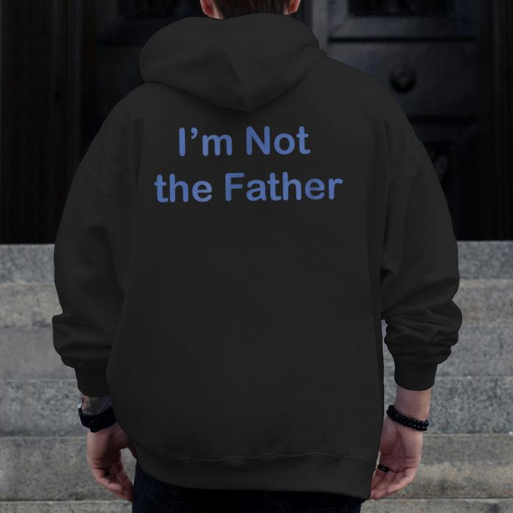 Lesbian Couple I'm Pregnant I'm Not The Father Zip Up Hoodie Back Print