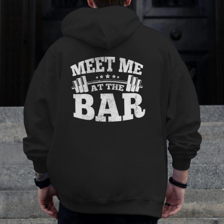 Meet Me At The Bar S Zip Up Hoodie Back Print