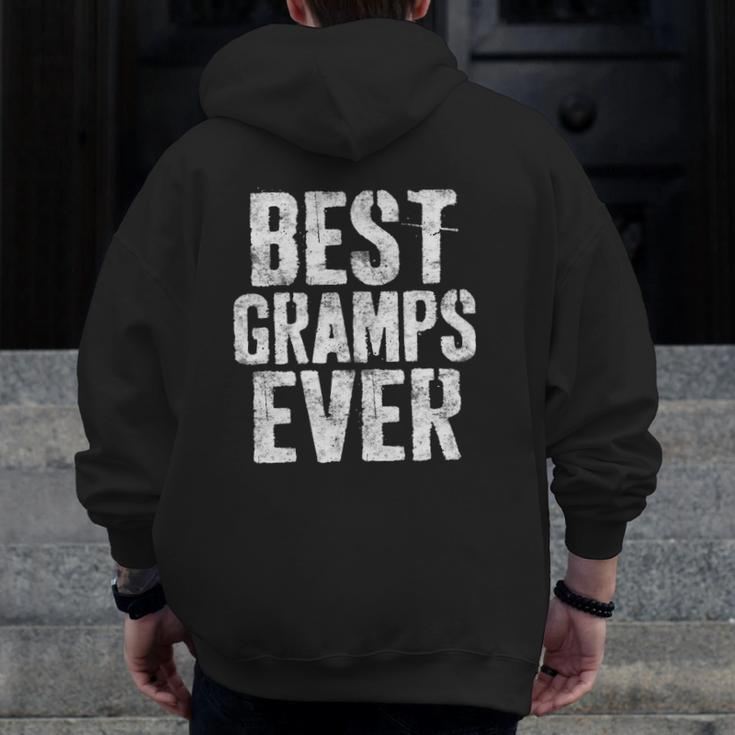 Mens Best Gramps Ever Grandfather Zip Up Hoodie Back Print