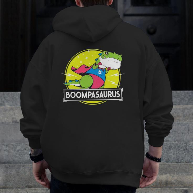 Mens Boompasaurus Boompa s From Grandchildren Fathers Day Zip Up Hoodie Back Print