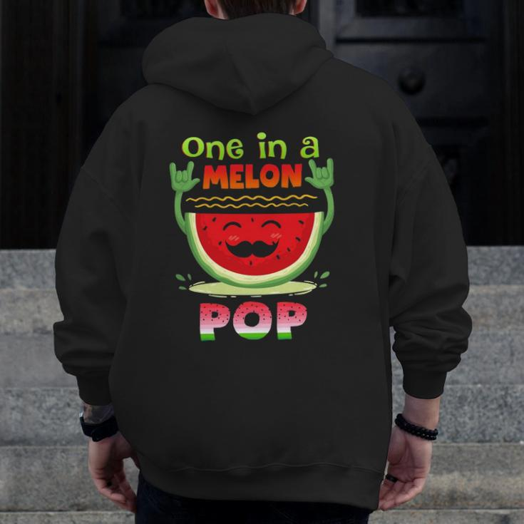 One In A Melon Pop Watermelon Zip Up Hoodie Back Print