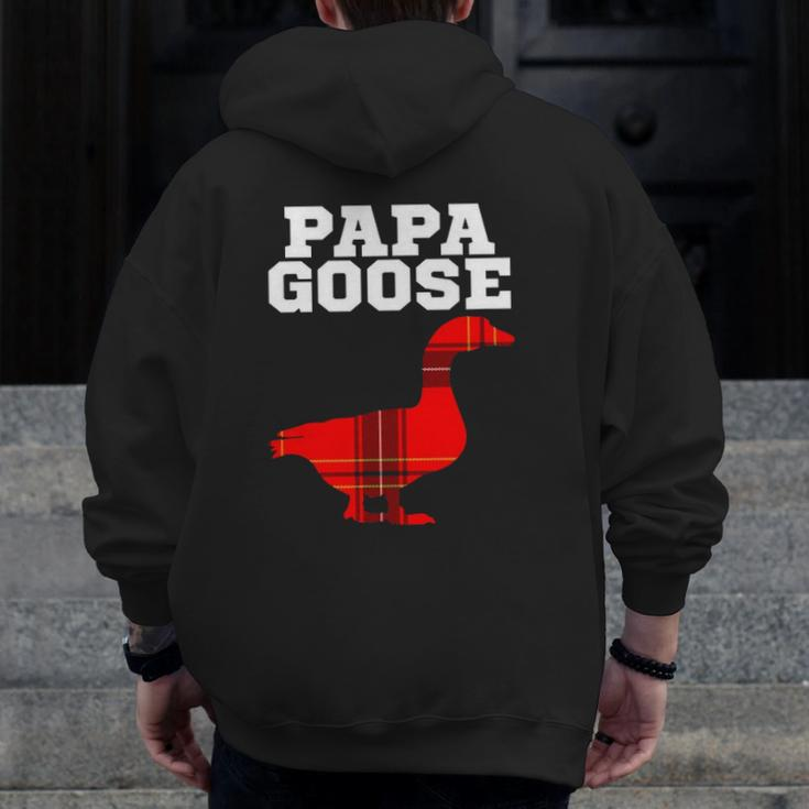 Papa Goose Papa Goose Father's Day Animal Zip Up Hoodie Back Print