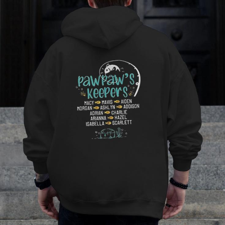 Pawpaw Grandpa Shirt Pawpaw Zip Up Hoodie Back Print