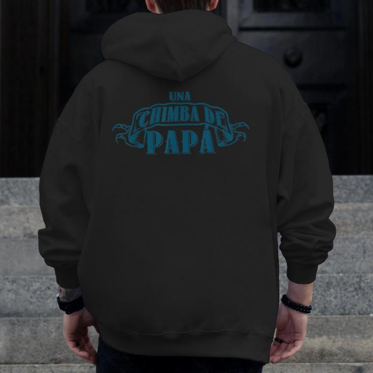 Regalo Para Papa Colombia Bestcolombian Dad Ever Spanish Zip Up Hoodie Back Print