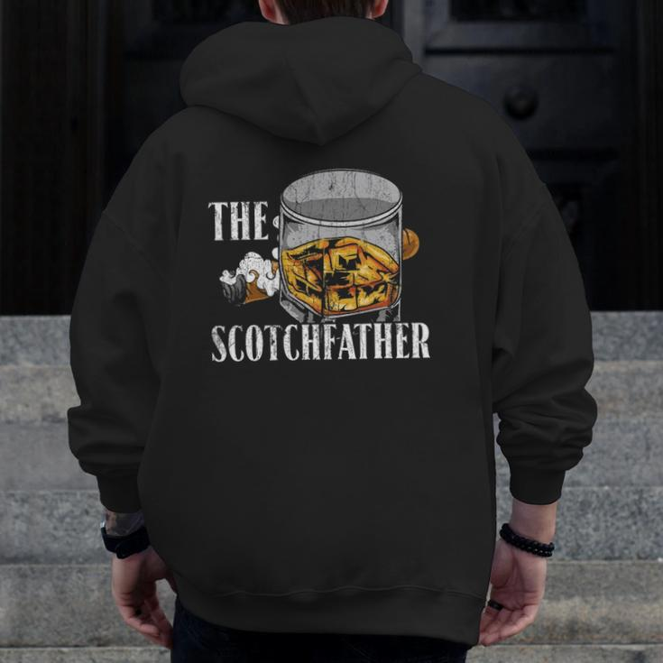 The Scotchfather Malt Whiskey Zip Up Hoodie Back Print