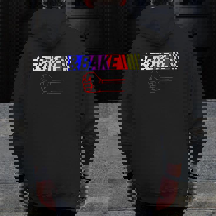 Shake And Bake Family Lover Dad Daughter Son Matching Zip Up Hoodie Back Print