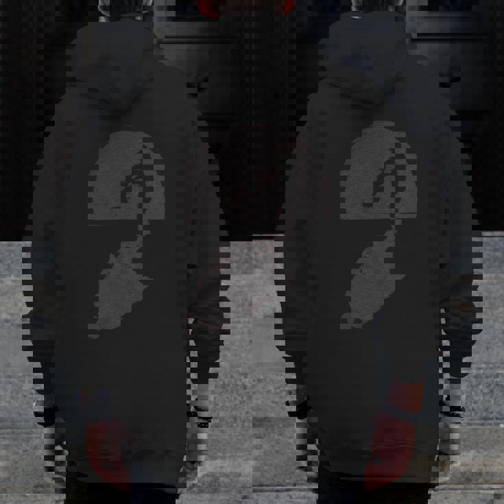 Super Dad Shadow Zip Up Hoodie Back Print