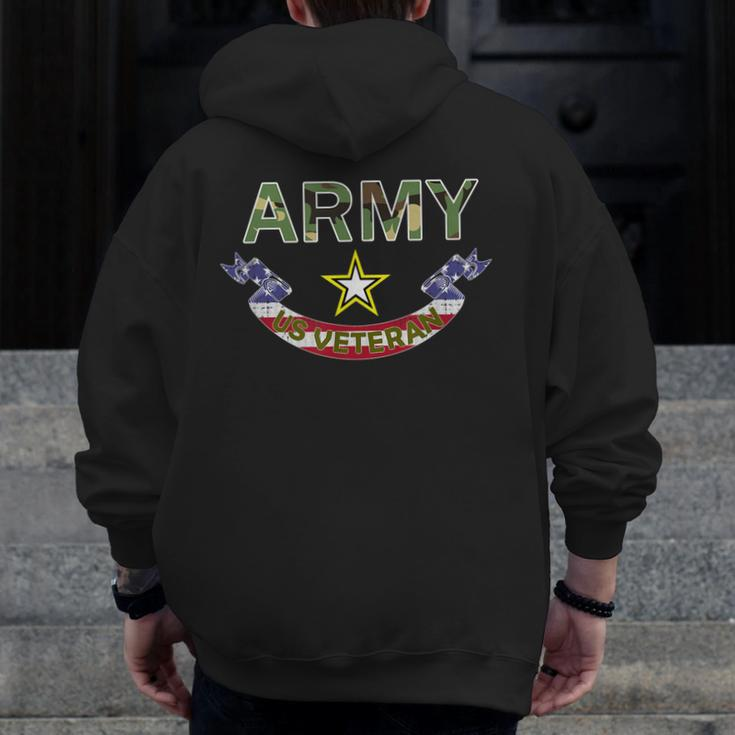 Us Army Veteran Veterans Day Cool Zip Up Hoodie Back Print
