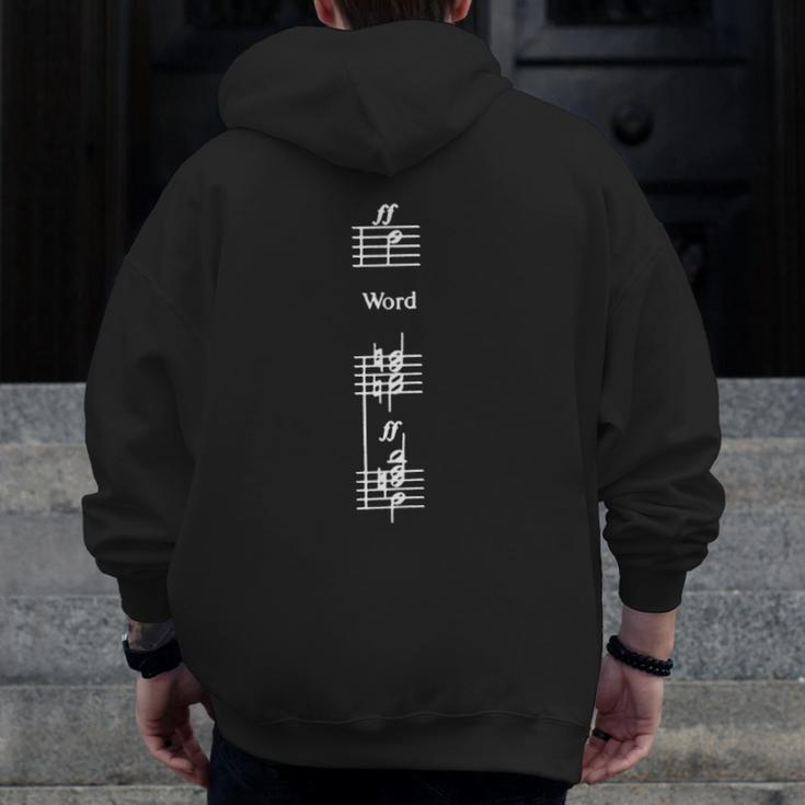 Word Of The Father Essential Zip Up Hoodie Back Print