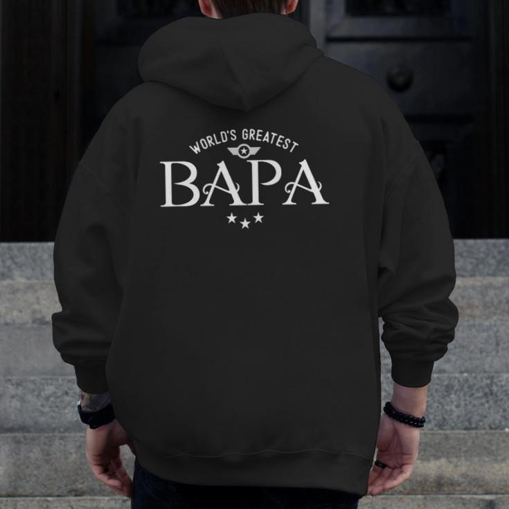 World's Greatest Bapa Father's Day Zip Up Hoodie Back Print