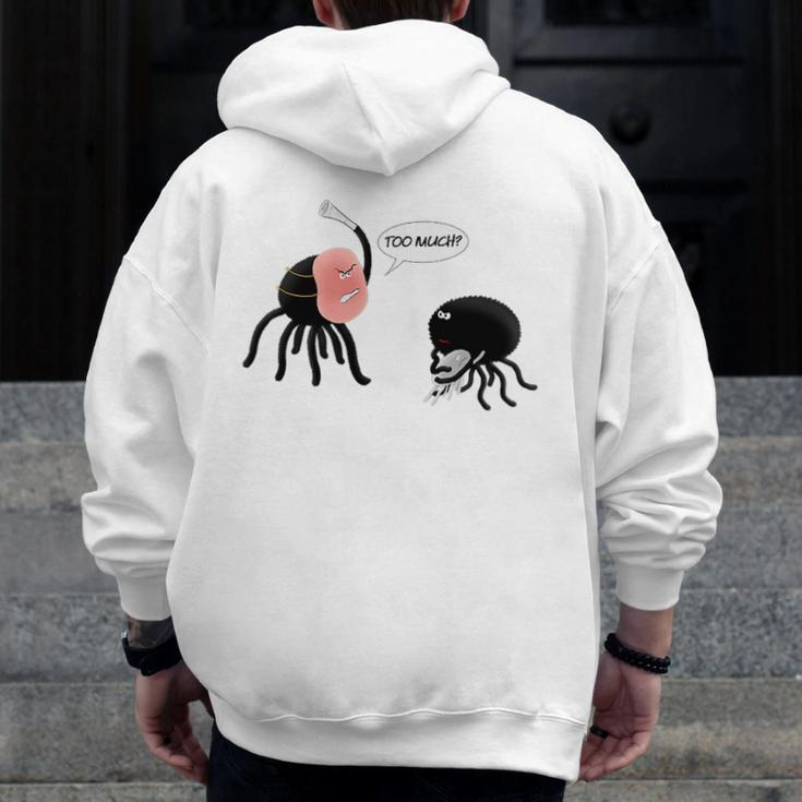 Halloween At The Spider Family Dad Joke Scary Costume Zip Up Hoodie Back Print