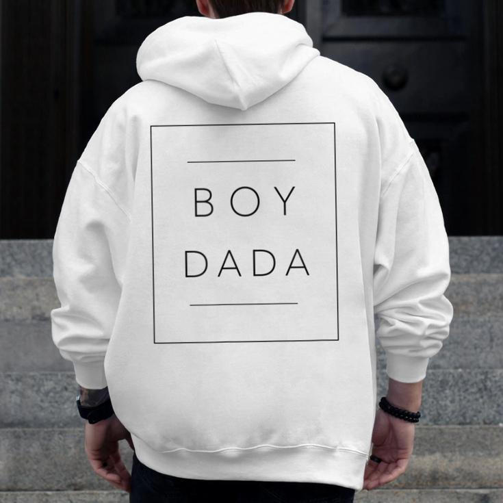 Proud New Dada Of A Boy To Be Matching Dad And Son Zip Up Hoodie Back Print