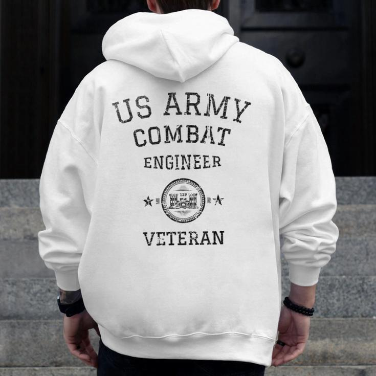 Us Army Combat Engineer Veteran Essayons Army Engineer Zip Up Hoodie Back Print