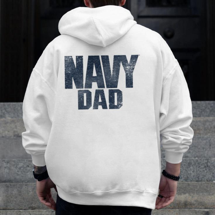 US Navy Dad Zip Up Hoodie Back Print
