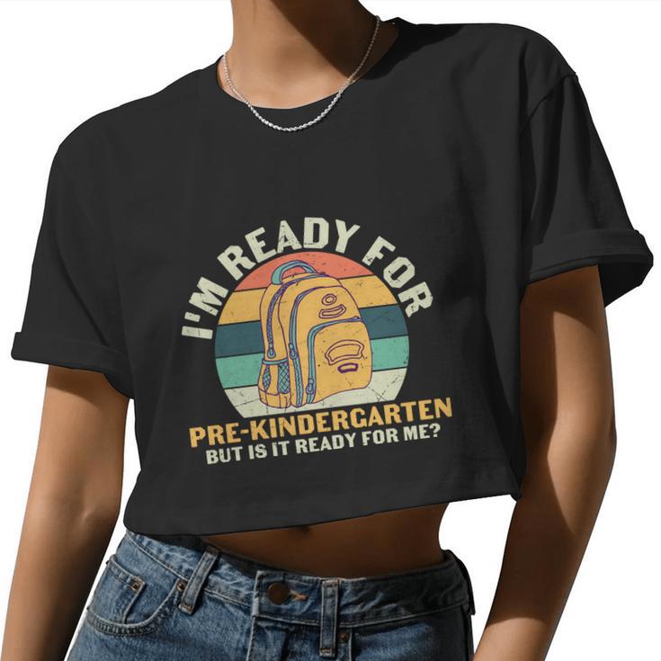 1St Day I'm Ready For Of Pre_K Back To School Women Cropped T-shirt