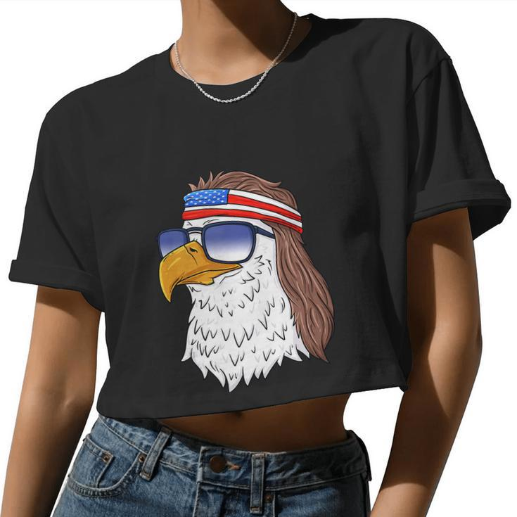 Bald Eagle Mullet 4Th Of July V2 Women Cropped T-shirt