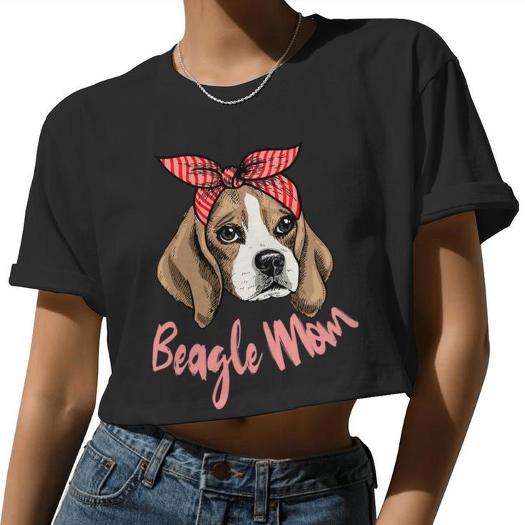 Beagle Dog Mom Beagles Dog Lover 93 Beagles Women Cropped T-shirt
