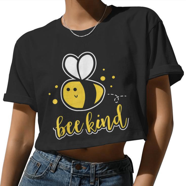 Bee Bee Bee Kind Tshirt Bumble Bee Kindness Teacher V3 Women Cropped T-shirt