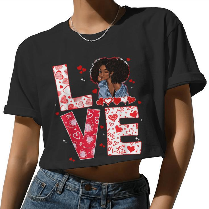 Black African American Costume Melanin Women Women Cropped T-shirt