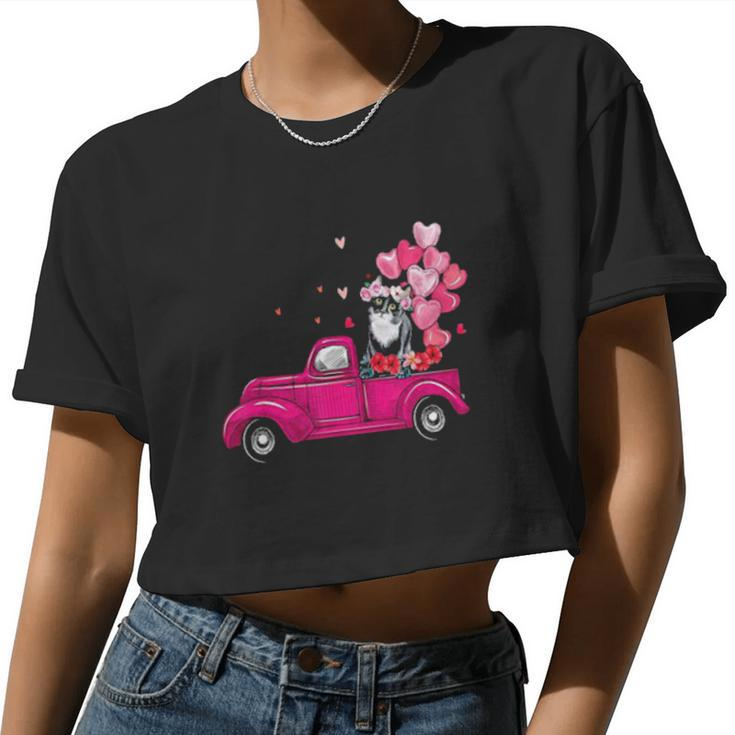 Cat Valentines Day Costume Boy Girl Women Cropped T-shirt